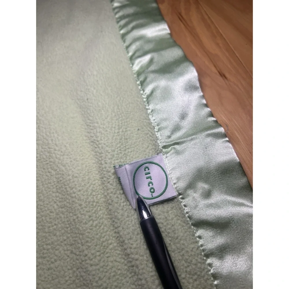 Circo Green Lion Bird Sun Clouds Safari Baby Crib Blanket Lovey Satin Trim *read